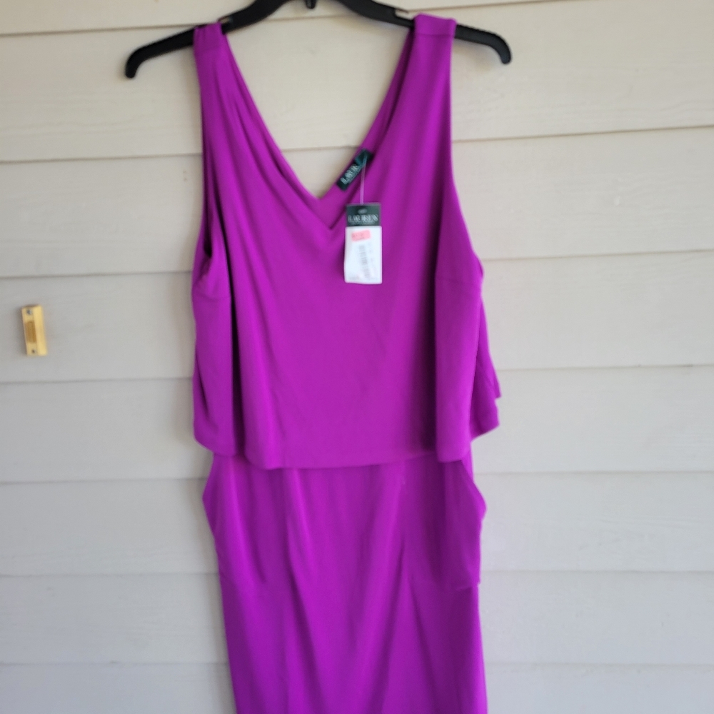 Lauren Ralph Lauren 1X sleeveless dress NWT